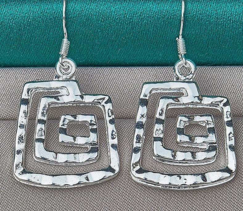 Square Thread Drop Earrings