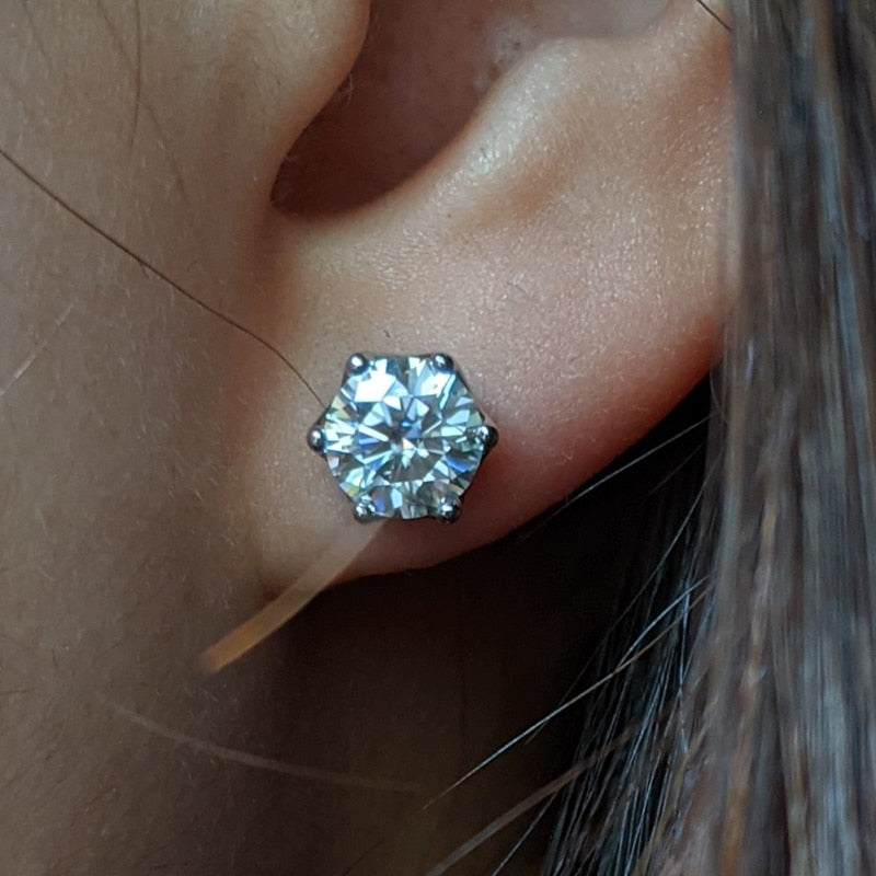 Moissanite Stud Earrings